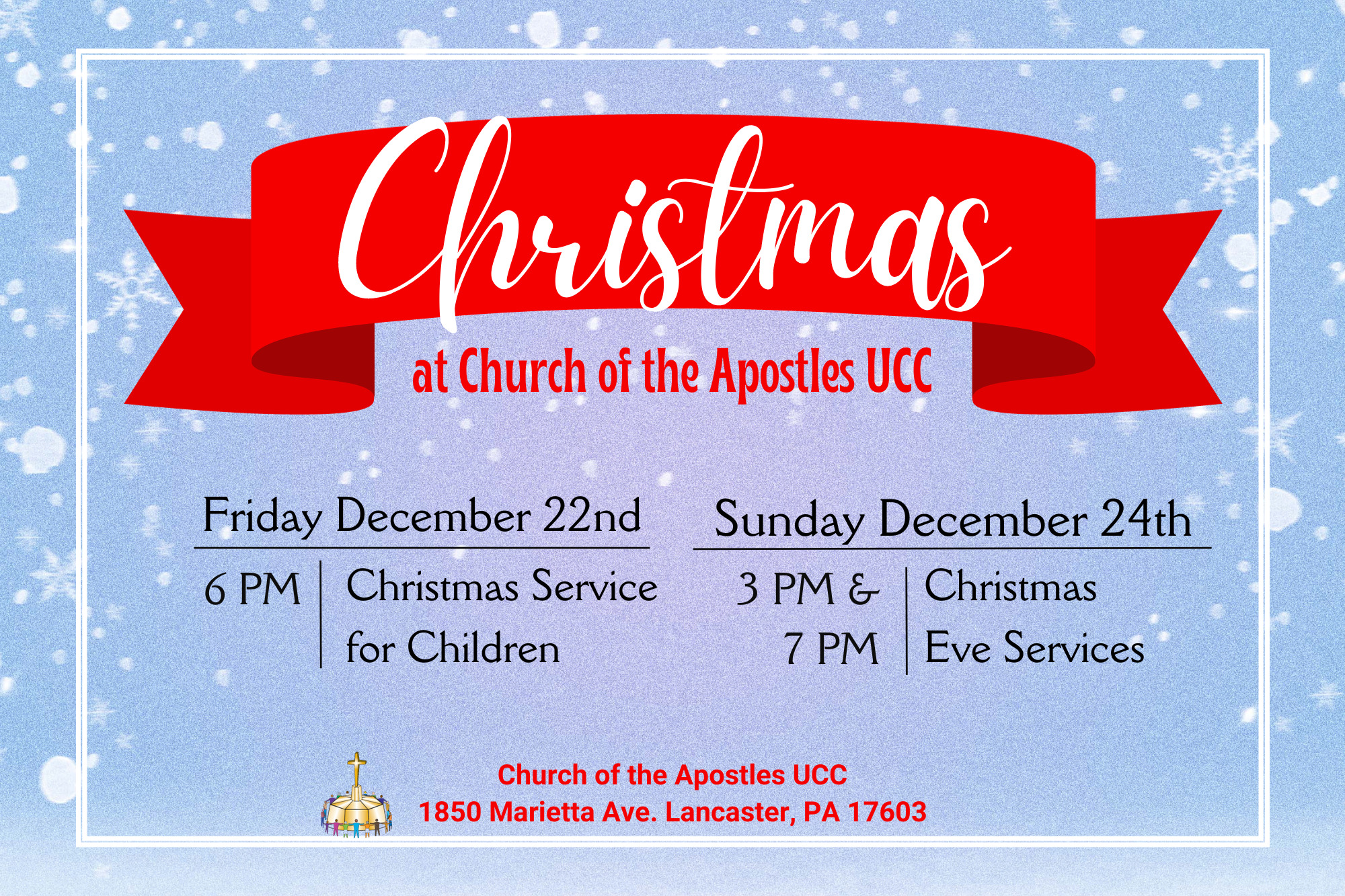 Christmas At Church Of The Apostles Ucc - Church Of The Apostles 