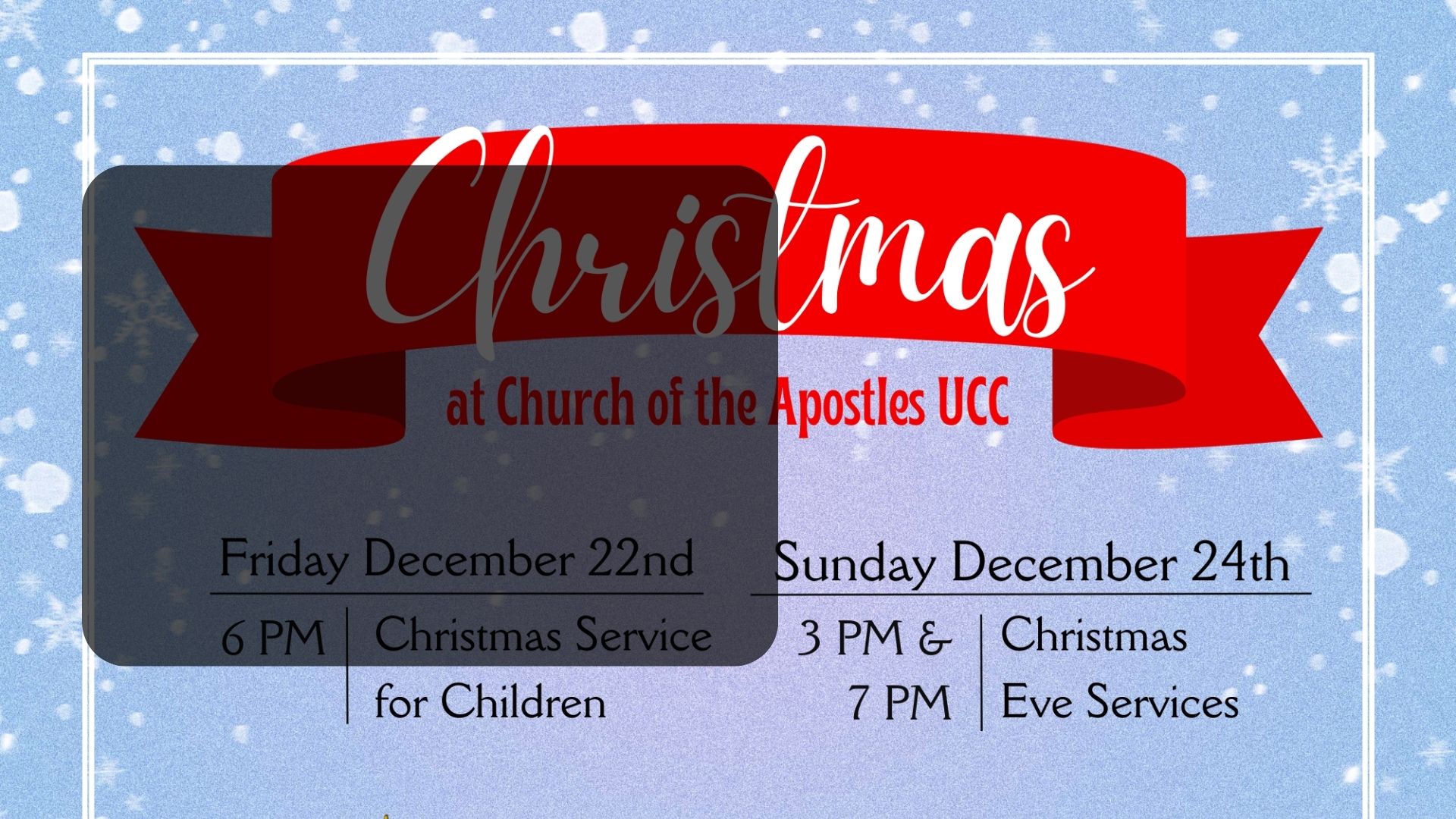 Christmas at Church of the Apostles UCC - Church of the Apostles ...